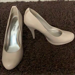 Nude colored high heels